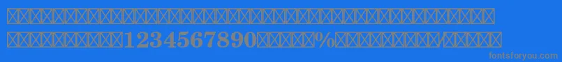NewcenturyschlbkltstdFrabd-fontti – harmaat kirjasimet sinisellä taustalla