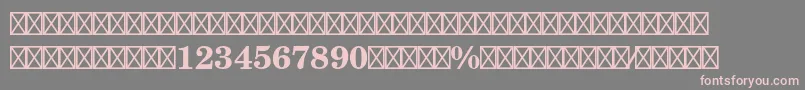 フォントNewcenturyschlbkltstdFrabd – 灰色の背景にピンクのフォント