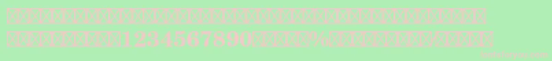 フォントNewcenturyschlbkltstdFrabd – 緑の背景にピンクのフォント