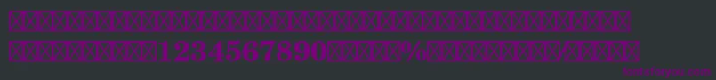 フォントNewcenturyschlbkltstdFrabd – 黒い背景に紫のフォント