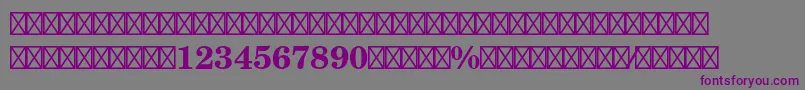 フォントNewcenturyschlbkltstdFrabd – 紫色のフォント、灰色の背景