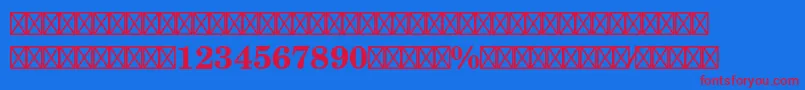 NewcenturyschlbkltstdFrabd Font – Red Fonts on Blue Background