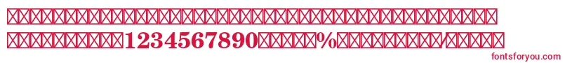 NewcenturyschlbkltstdFrabd Font – Red Fonts on White Background