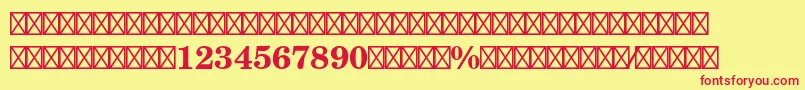NewcenturyschlbkltstdFrabd Font – Red Fonts on Yellow Background