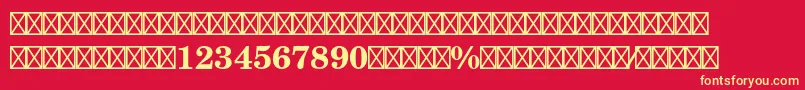 NewcenturyschlbkltstdFrabd Font – Yellow Fonts on Red Background