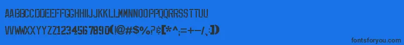 ExpFont Font – Black Fonts on Blue Background