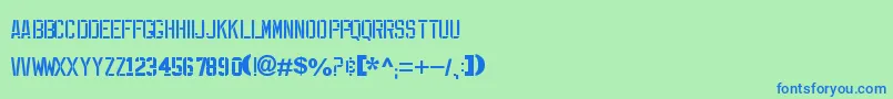 フォントExpFont – 青い文字は緑の背景です。