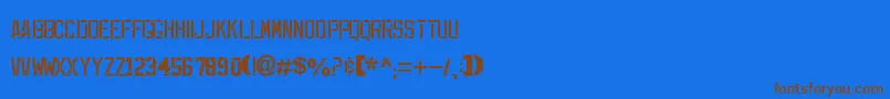 ExpFont Font – Brown Fonts on Blue Background