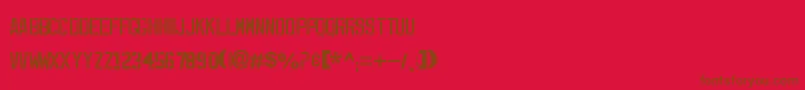 ExpFont Font – Brown Fonts on Red Background