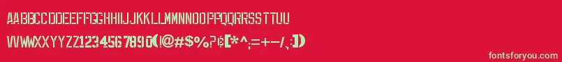 フォントExpFont – 赤い背景に緑の文字