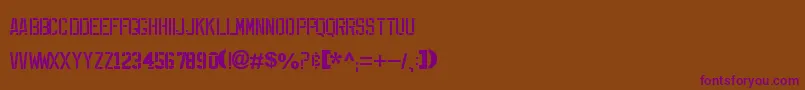 Шрифт ExpFont – фиолетовые шрифты на коричневом фоне