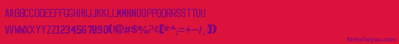 ExpFont Font – Purple Fonts on Red Background