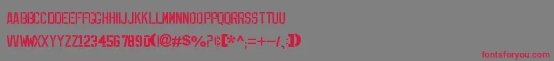 ExpFont Font – Red Fonts on Gray Background
