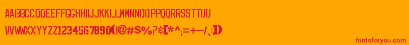 ExpFont Font – Red Fonts on Orange Background