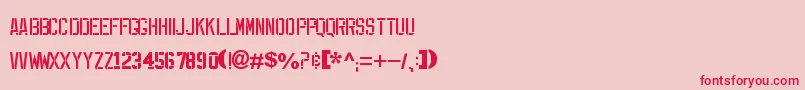 ExpFont Font – Red Fonts on Pink Background