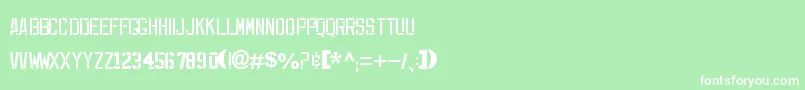 フォントExpFont – 緑の背景に白い文字