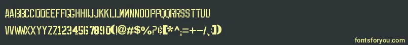 ExpFont Font – Yellow Fonts on Black Background