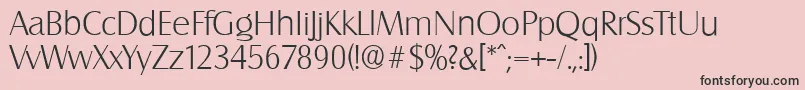 SalzburgserialXlightRegular Font – Black Fonts on Pink Background