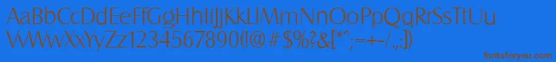 SalzburgserialXlightRegular Font – Brown Fonts on Blue Background