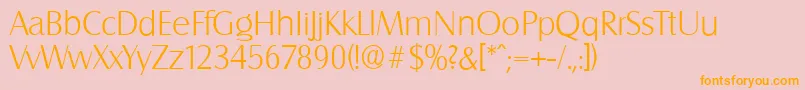 SalzburgserialXlightRegular Font – Orange Fonts on Pink Background