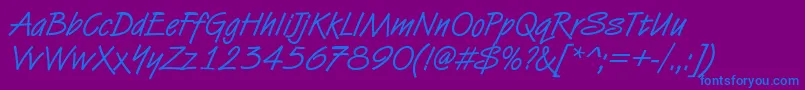 Vandijkdee Font – Blue Fonts on Purple Background