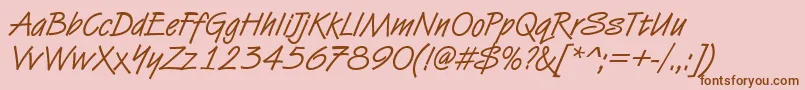 Vandijkdee Font – Brown Fonts on Pink Background