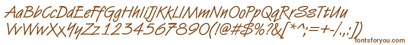 Vandijkdee-fontti – ruskeat fontit valkoisella taustalla