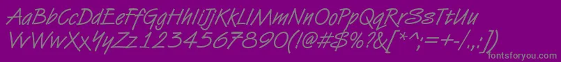 Vandijkdee-Schriftart – Graue Schriften auf violettem Hintergrund