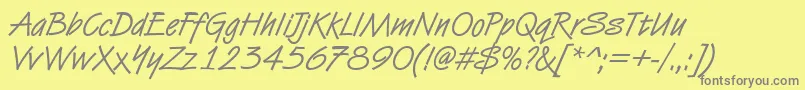 Vandijkdee Font – Gray Fonts on Yellow Background