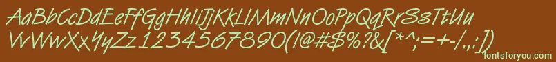Vandijkdee Font – Green Fonts on Brown Background
