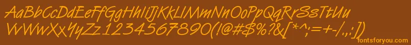 Vandijkdee Font – Orange Fonts on Brown Background