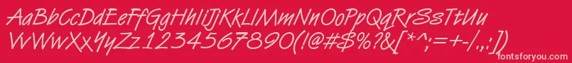 Vandijkdee Font – Pink Fonts on Red Background