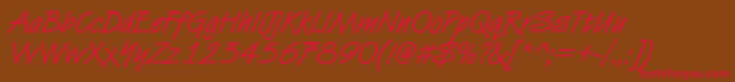 Vandijkdee Font – Red Fonts on Brown Background