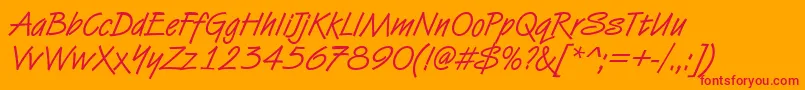 Vandijkdee Font – Red Fonts on Orange Background