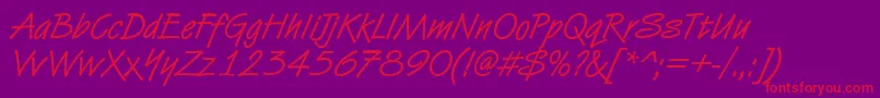 Vandijkdee Font – Red Fonts on Purple Background