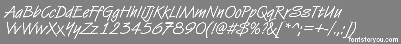 フォントVandijkdee – 灰色の背景に白い文字