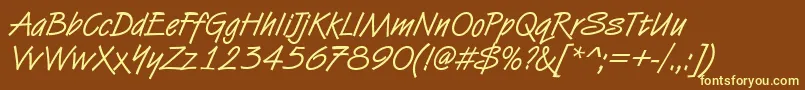 Vandijkdee Font – Yellow Fonts on Brown Background