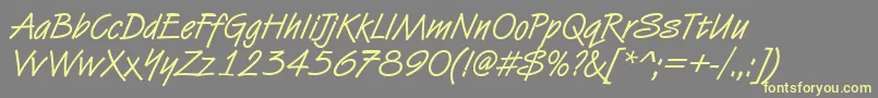 Vandijkdee Font – Yellow Fonts on Gray Background