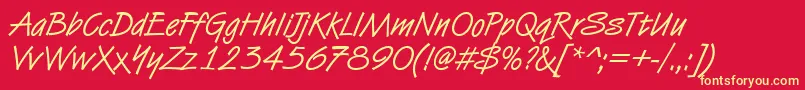 Vandijkdee Font – Yellow Fonts on Red Background