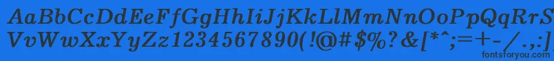 フォントJournal2 – 黒い文字の青い背景