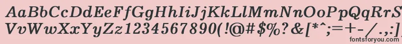 フォントJournal2 – ピンクの背景に黒い文字