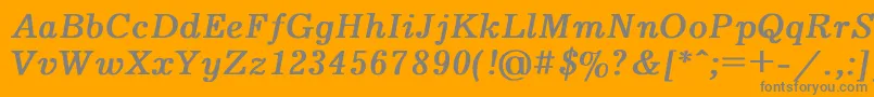 フォントJournal2 – オレンジの背景に灰色の文字