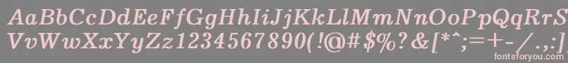 フォントJournal2 – 灰色の背景にピンクのフォント