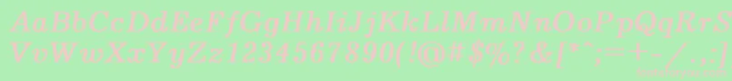 Journal2 Font – Pink Fonts on Green Background