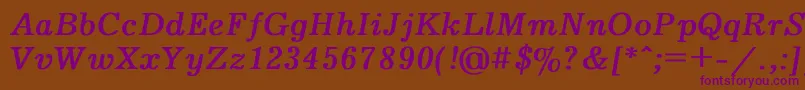Шрифт Journal2 – фиолетовые шрифты на коричневом фоне