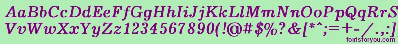 Шрифт Journal2 – фиолетовые шрифты на зелёном фоне