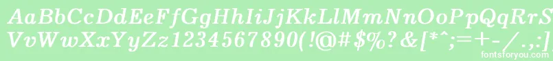 フォントJournal2 – 緑の背景に白い文字