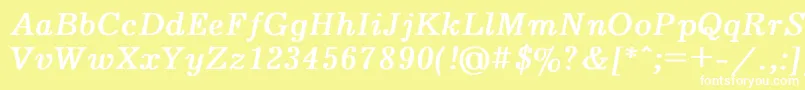 Шрифт Journal2 – белые шрифты на жёлтом фоне