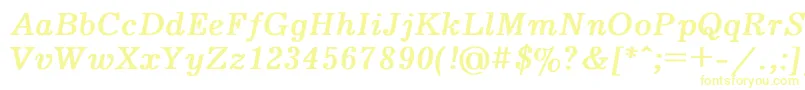 Czcionka Journal2 – żółte czcionki na białym tle