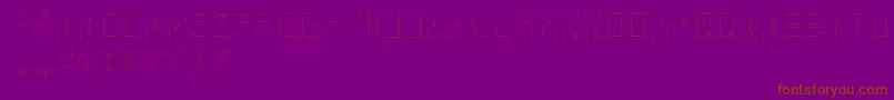 Linecap Font – Brown Fonts on Purple Background